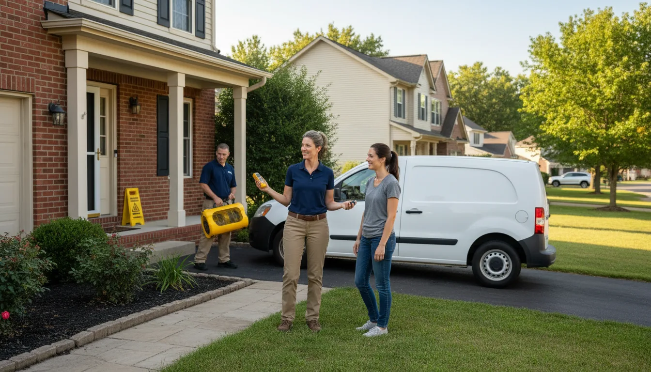 Residential water damage restoration in Cammal, PA